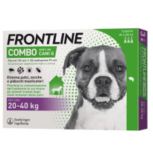 Frontline Combo per Cani 20-40 kg – Antiparassitario Spot-On contro Pulci, Zecche e Pidocchi, 3 Pipette