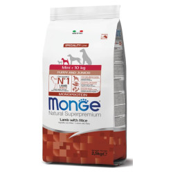 Monge Natural Superpremium Monoprotein Puppy & Junior Mini - Agnello - 2,5 kg