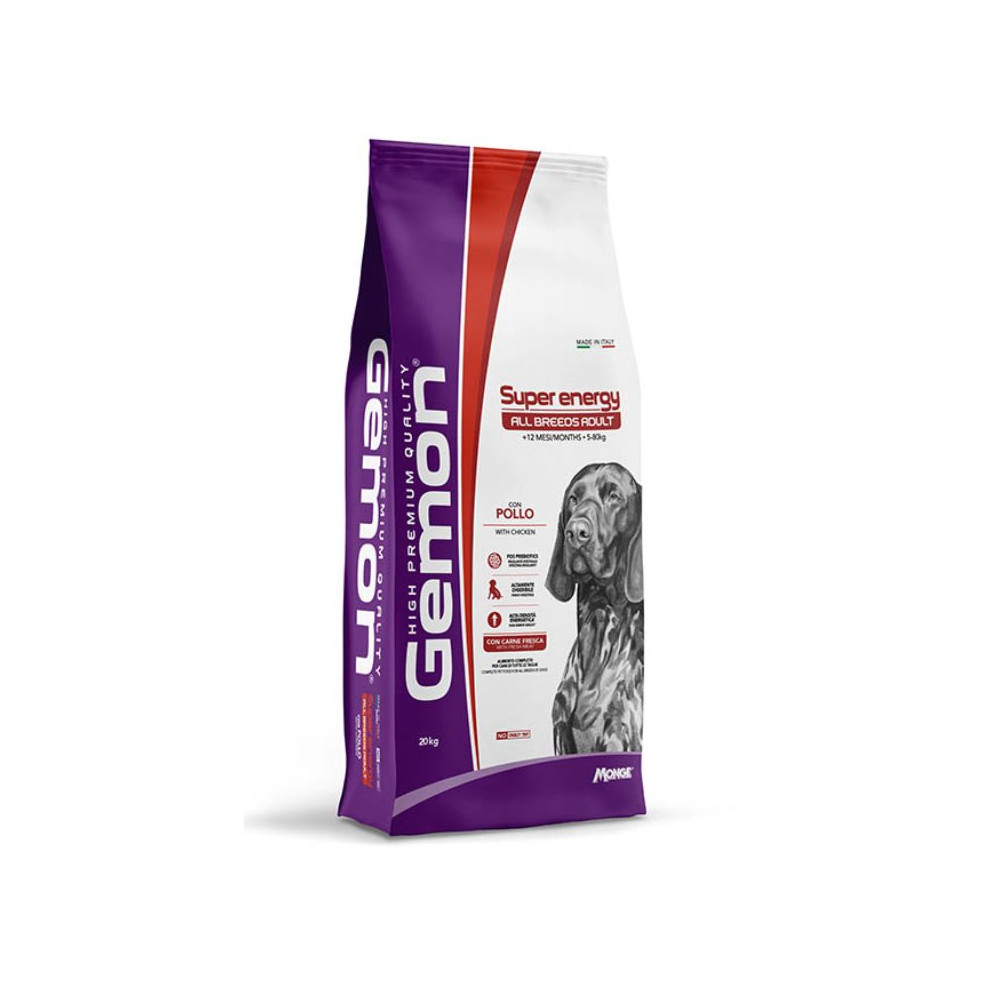 Gemon Super Energy Dog Adult All Breeds - Pollo - 20 kg