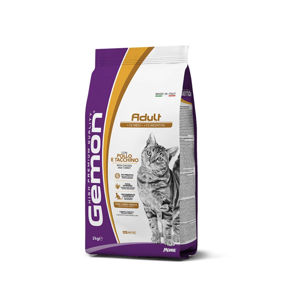 Gemon Cat Adult - Pollo e Tacchino - 2 kg