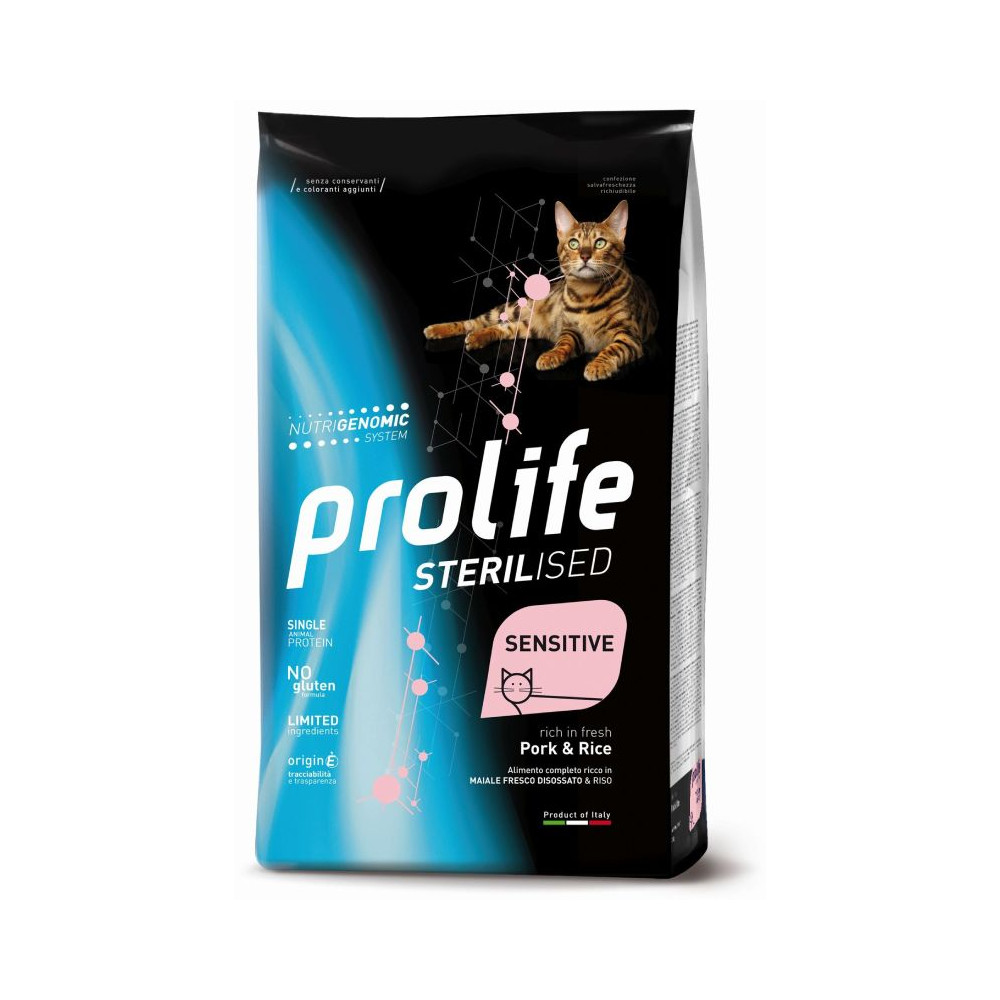 Prolife Sterilised Cat Adult - Maiale e Riso - 400 g