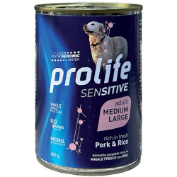 Prolife Sensitive Dog Adult Medium/Large - Maiale e Riso - 400 g