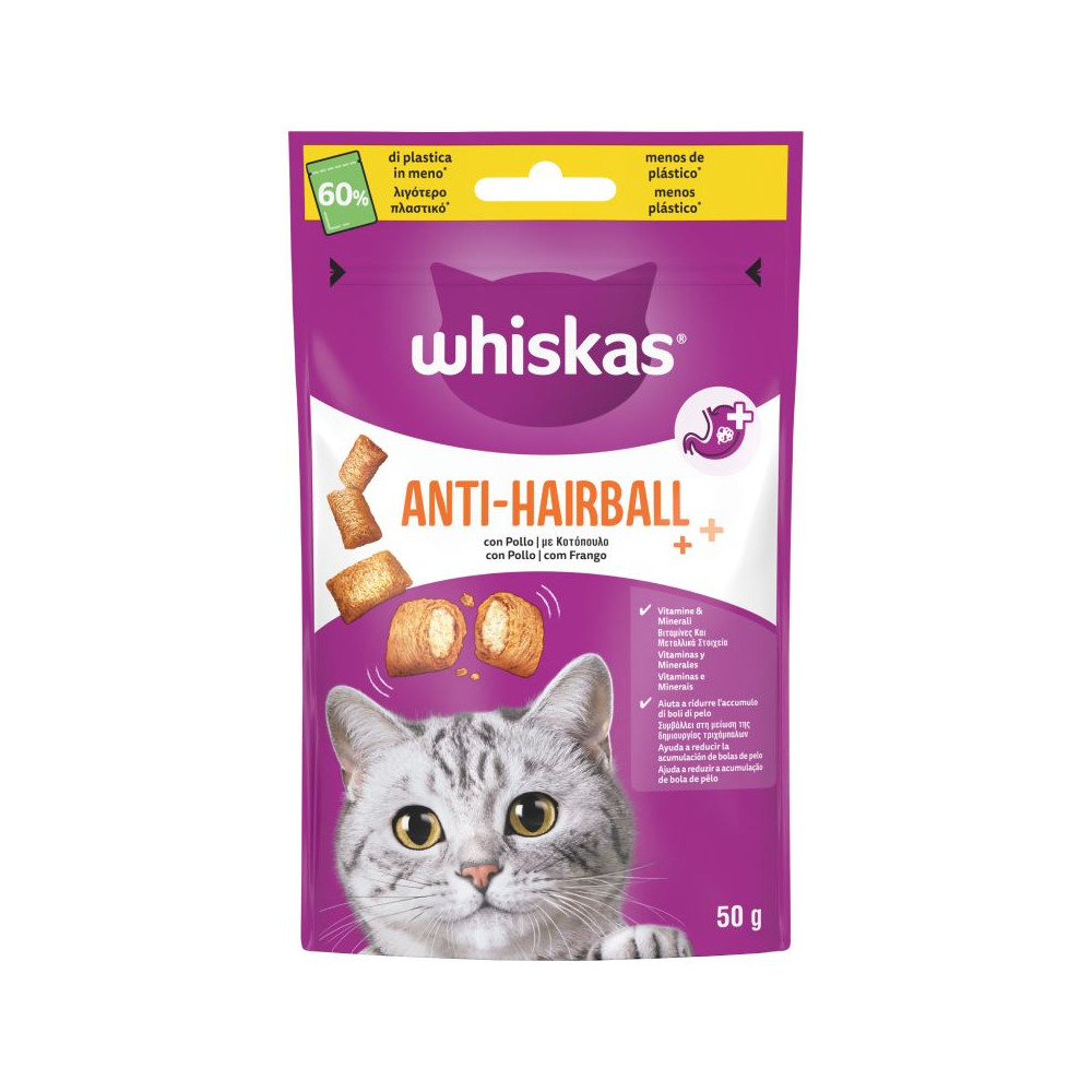 Whiskas Anti-Hairball Cat Adult - Pollo - 50 g