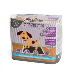 LeoPet Tappetini Igienici per Cani ai Carboni Attivi - 60x90 cm - 4x50 pz