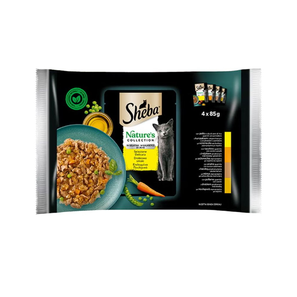 Sheba Nature's Collection in Gelatina - Selezione Delicata - 4 x 85 g