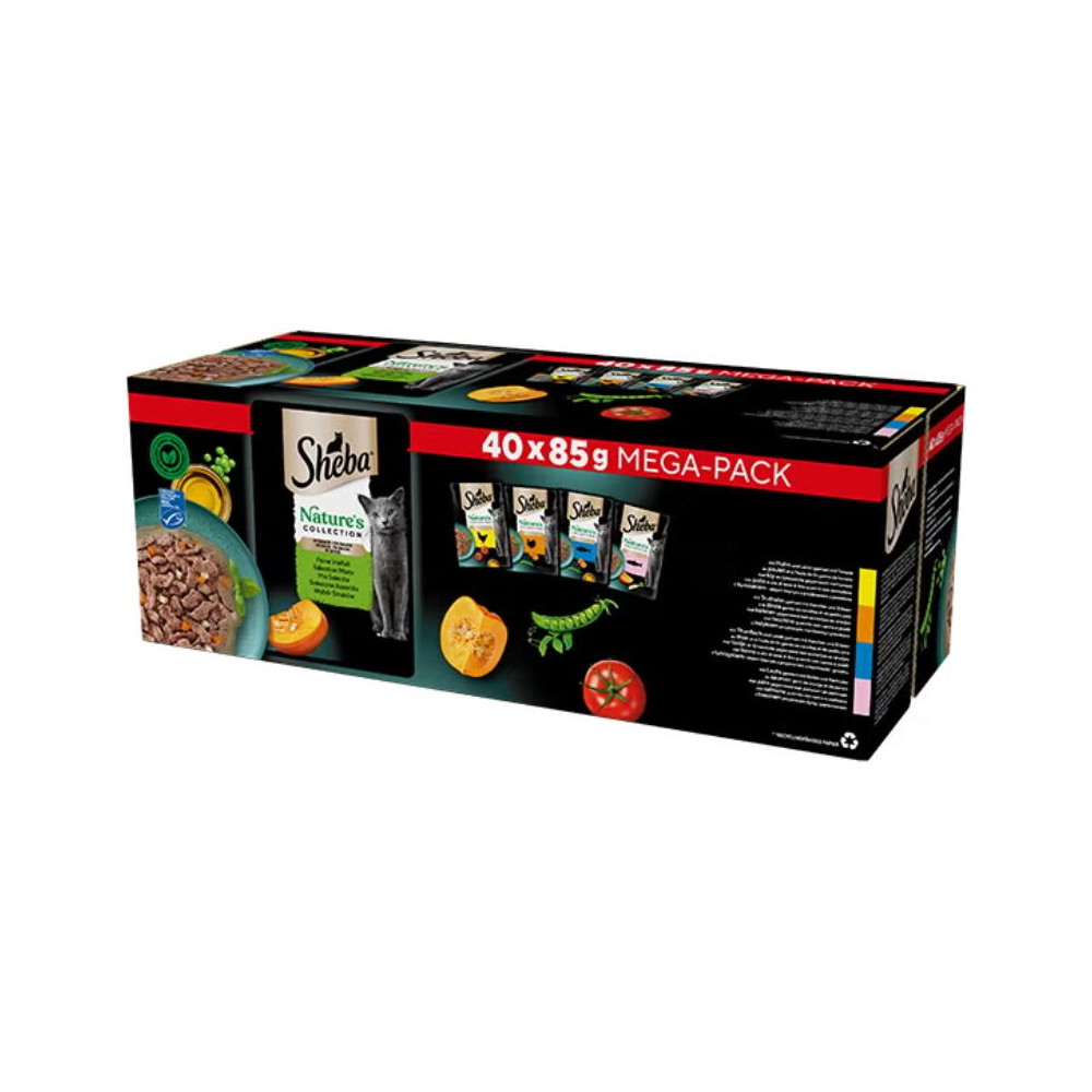 Sheba Nature's Collection in Salsa Cat Adult - Selezione Assortita - 40 x 85 g