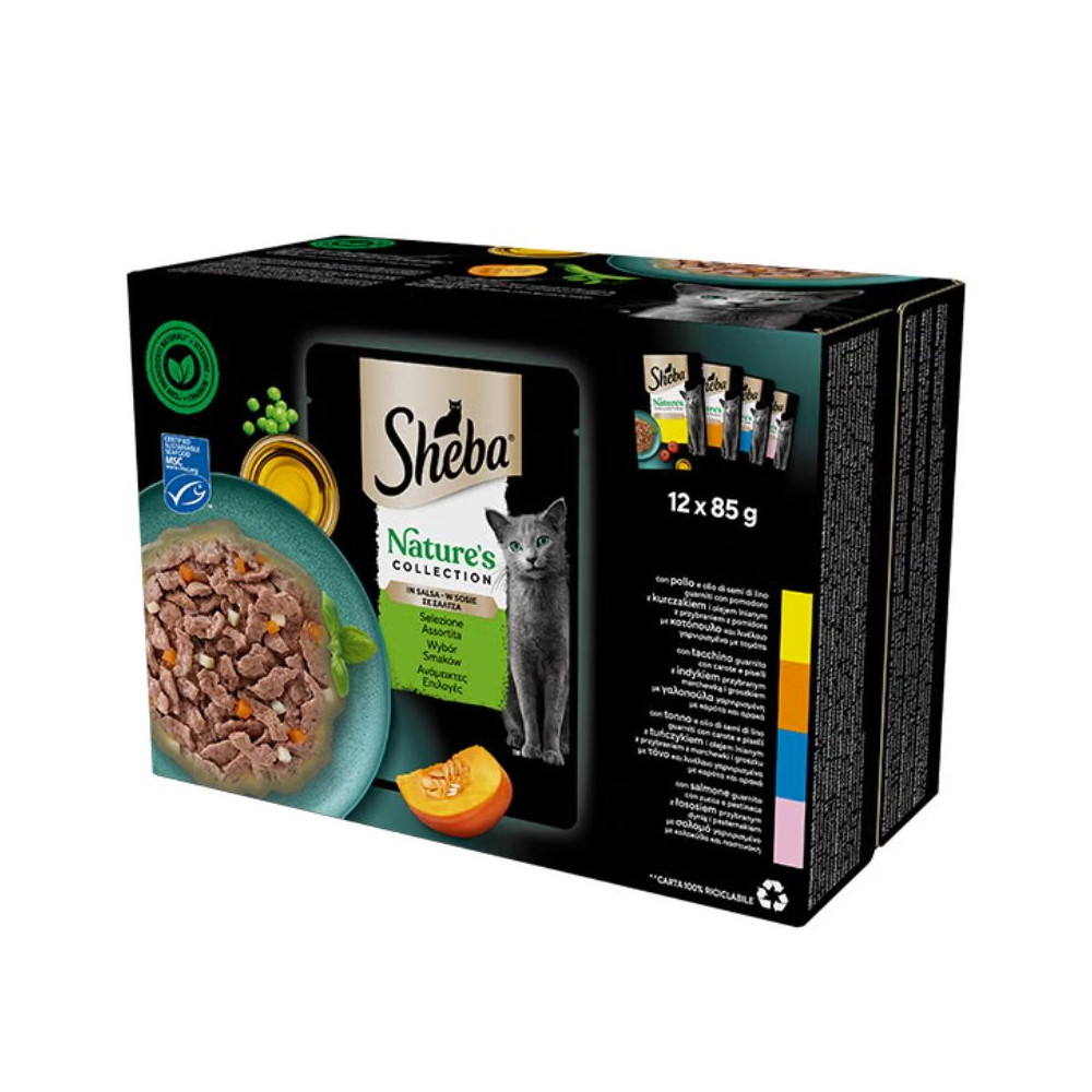Sheba Nature's Collection in Salsa Cat Adult - Selezione Assortita - 12 x 85 g