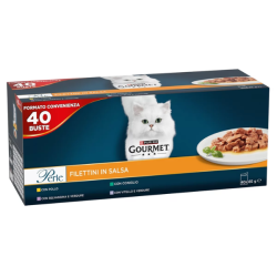 Purina Gourmet Perle Filettini in Salsa Mix - 40 x 85 g