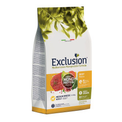 Exclusion Mediterraneo Noble Grain Dog Adult Medium - Manzo - 12 kg