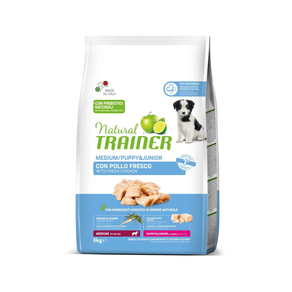 Natural Trainer Mantenimento Puppy & Junior Medium - Pollo - 3 kg