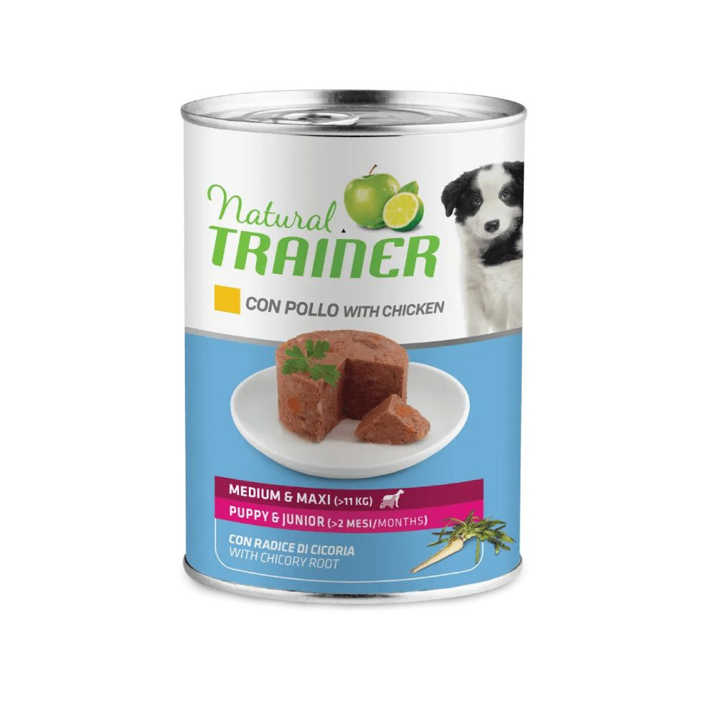 Natural Trainer Mantenimento Puppy & Junior Medium/Maxi - Pollo - 400 g