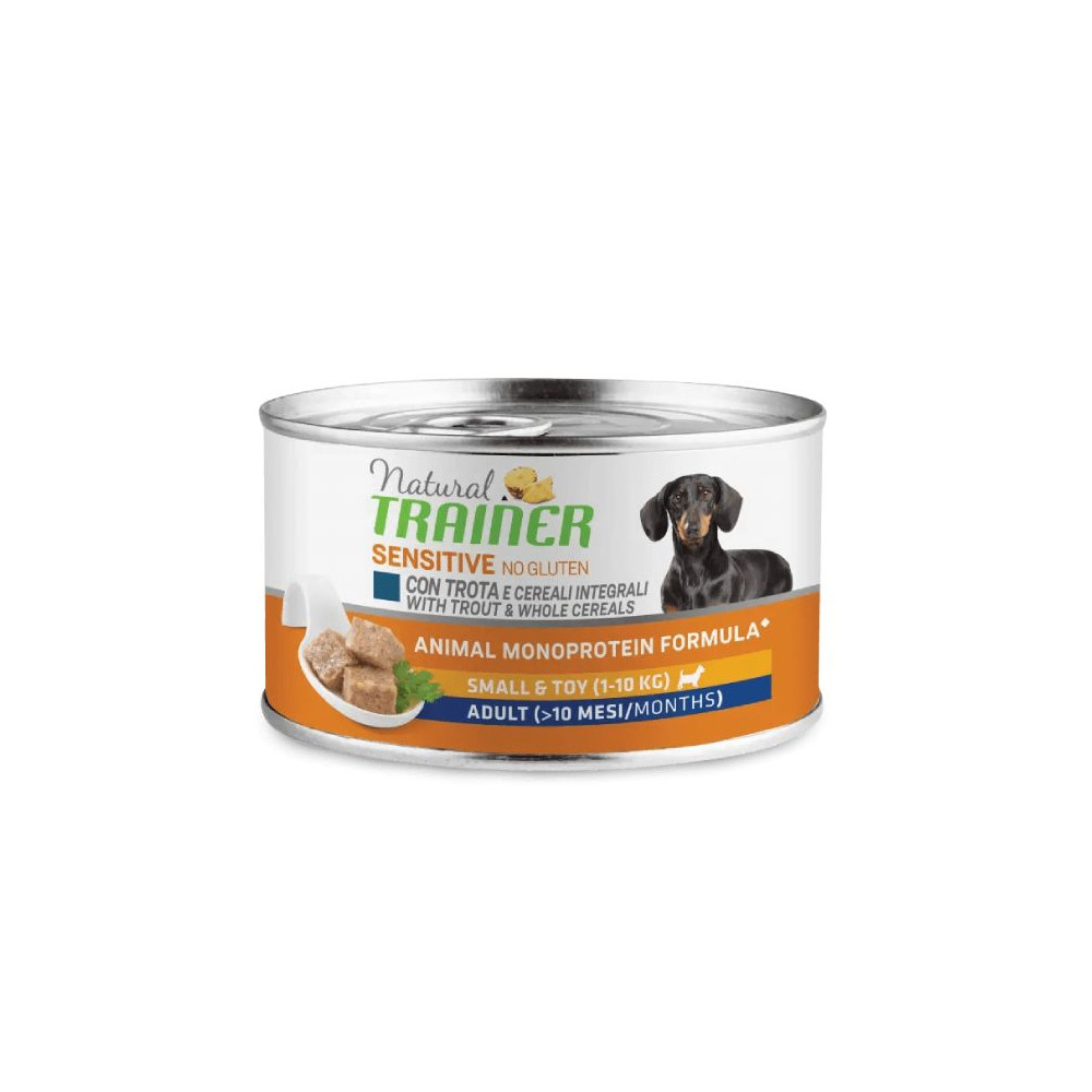 Natural Trainer Mantenimento Sensitive No Gluten Dog Adult Small/Toy - Trota - 150 g