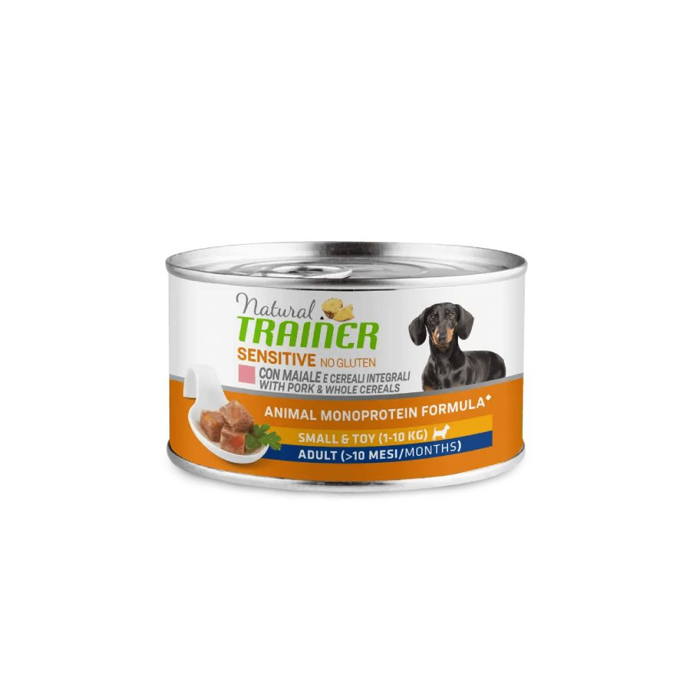 Natural Trainer Mantenimento Sensitive No Gluten Dog Adult Small/Toy - Maiale - 150 g