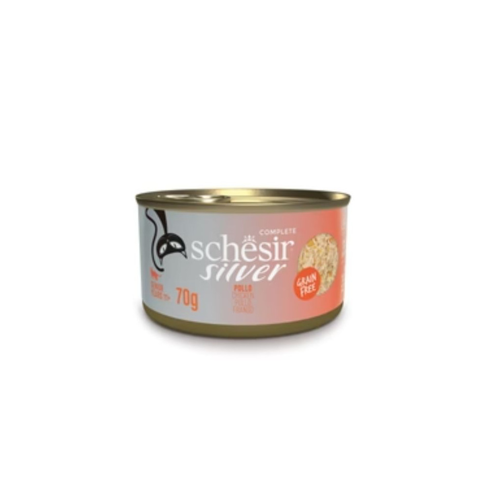 Schesir Silver Cat Senior - Filetti di Pollo in Brodo - 70 g