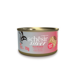 Schesir Silver Cat Senior - Mousse e Filetti di Pollo con Anatra - 70 g