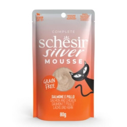 Schesir Silver Cat Senior - Mousse di Salmone e Tonno - 80 g