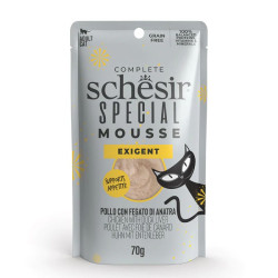 Schesir Special Exigent Cat Adult - Mousse di Pollo con Fegato di Anatra - 70 g