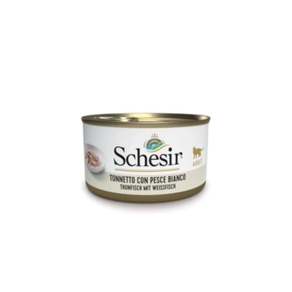 Schesir in Jelly Cat Adult - Tonnetto con Pesce Bianco in Gelatina - 85 g