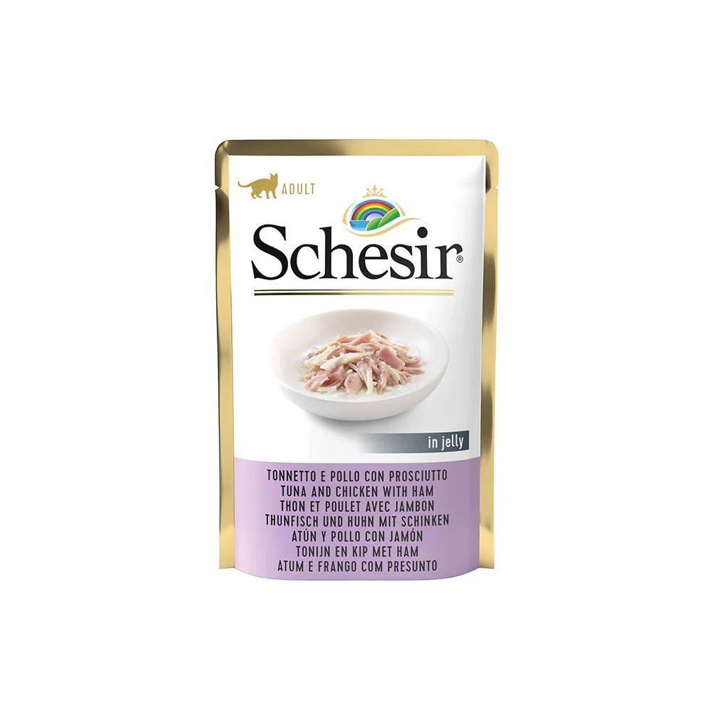 Schesir in Jelly Cat Adult - Tonnetto e Pollo con Prosciutto in Gelatina - 85 g