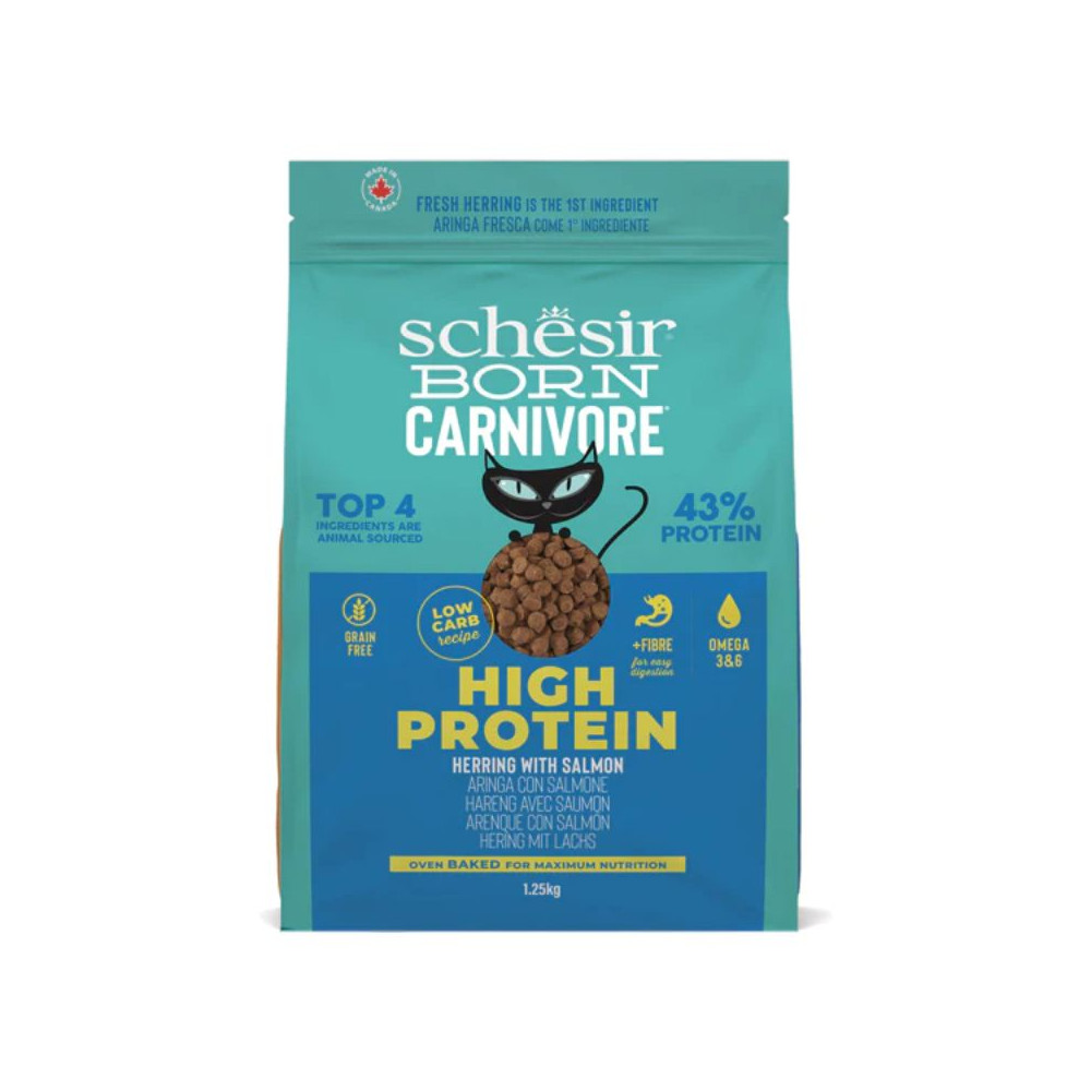 Schesir Born Carnivore Cat Adult - Aringa e Salmone - 1,25 kg