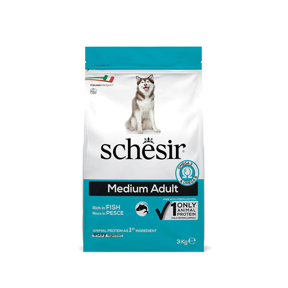 Schesir Dog Adult Medium - Ricco in Pesce - 3 kg