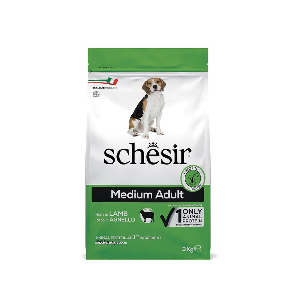 Schesir Dog Adult Medium - Ricco in Agnello - 3 kg