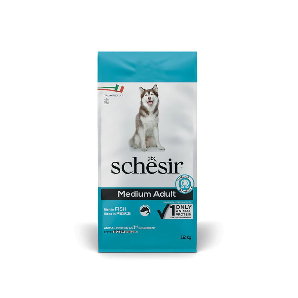 Schesir Dog Adult Medium - Ricco in Pesce - 12 kg