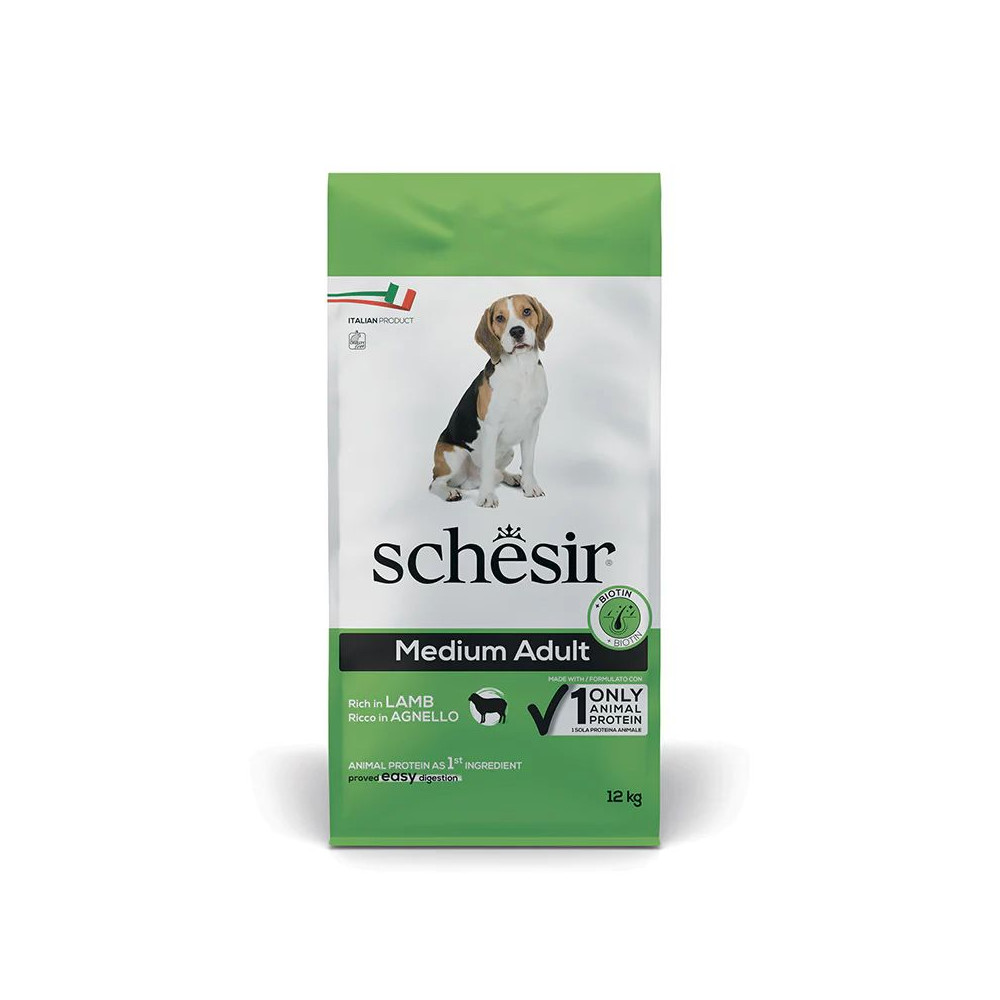 Schesir Dog Adult Medium - Ricco in Agnello - 12 kg