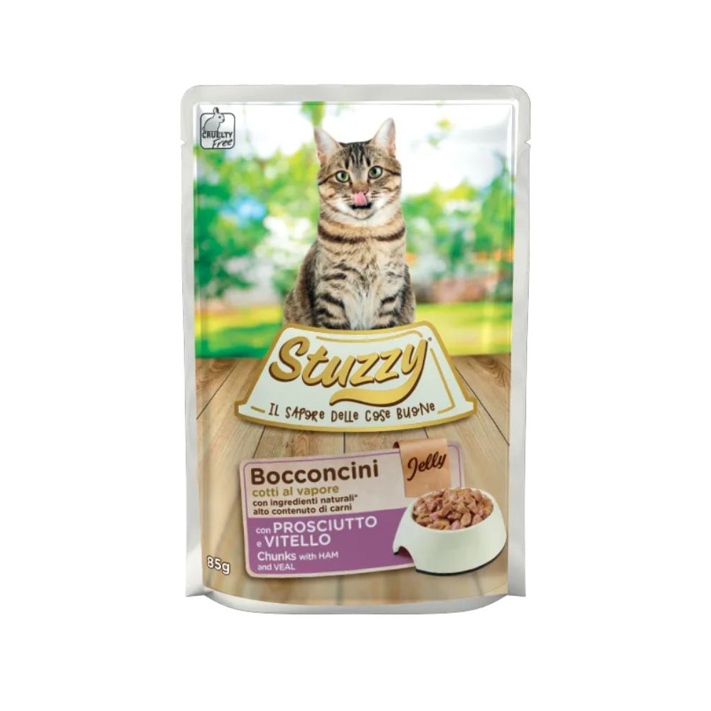 Stuzzy Bocconcini in Gelatina Cat Adult - Prosciutto e Vitello - 85 g