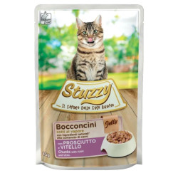 Stuzzy Bocconcini in Gelatina Cat Adult - Prosciutto e Vitello - 85 g