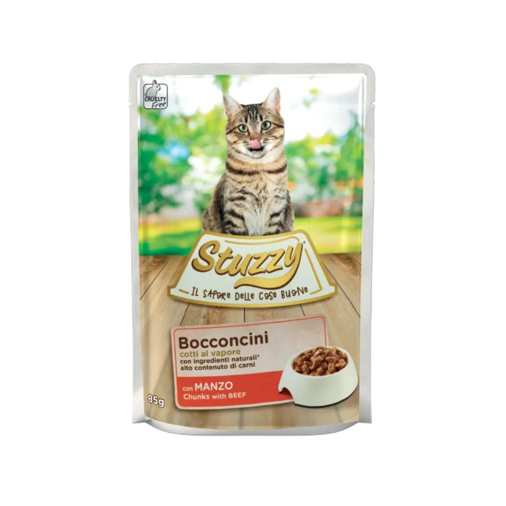 Stuzzy Bocconcini Cat Adult - Manzo - 85 g