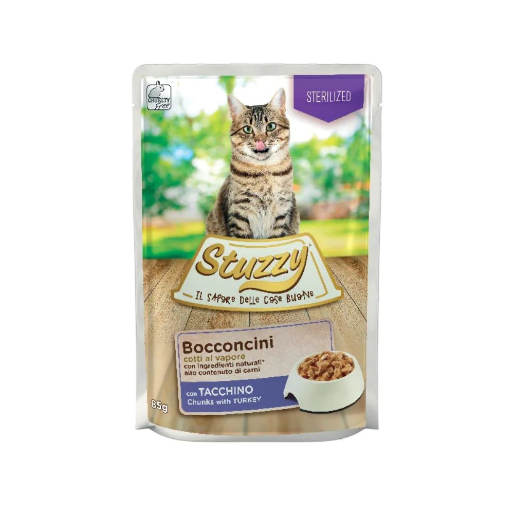 Stuzzy Bocconcini Sterilized Cat Adult - Tacchino - 85 g