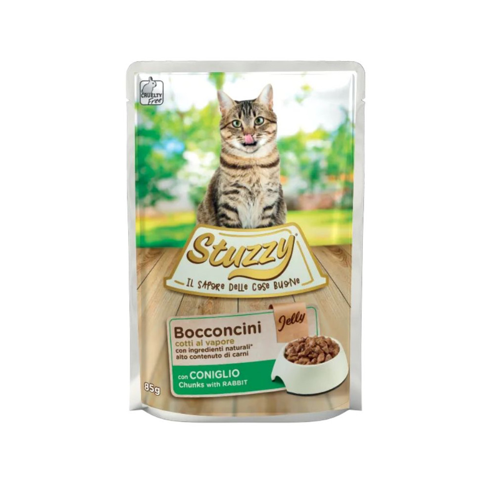 Stuzzy Bocconcini in Gelatina Cat Adult - Coniglio - 85 g