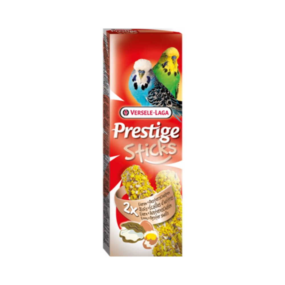 Versele-Laga Prestige Sticks alle Uova e Scaglie d'Ostrica per Cocorite - 60 g (2 pz)
