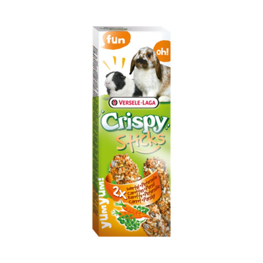 Versele-Laga Crispy Sticks con Carote e Prezzemolo per Conigli e Porcellini d'India - 110 g (2 pz)