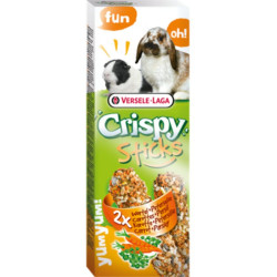 Versele-Laga Crispy Sticks con Carote e Prezzemolo per Conigli e Porcellini d'India - 110 g (2 pz)