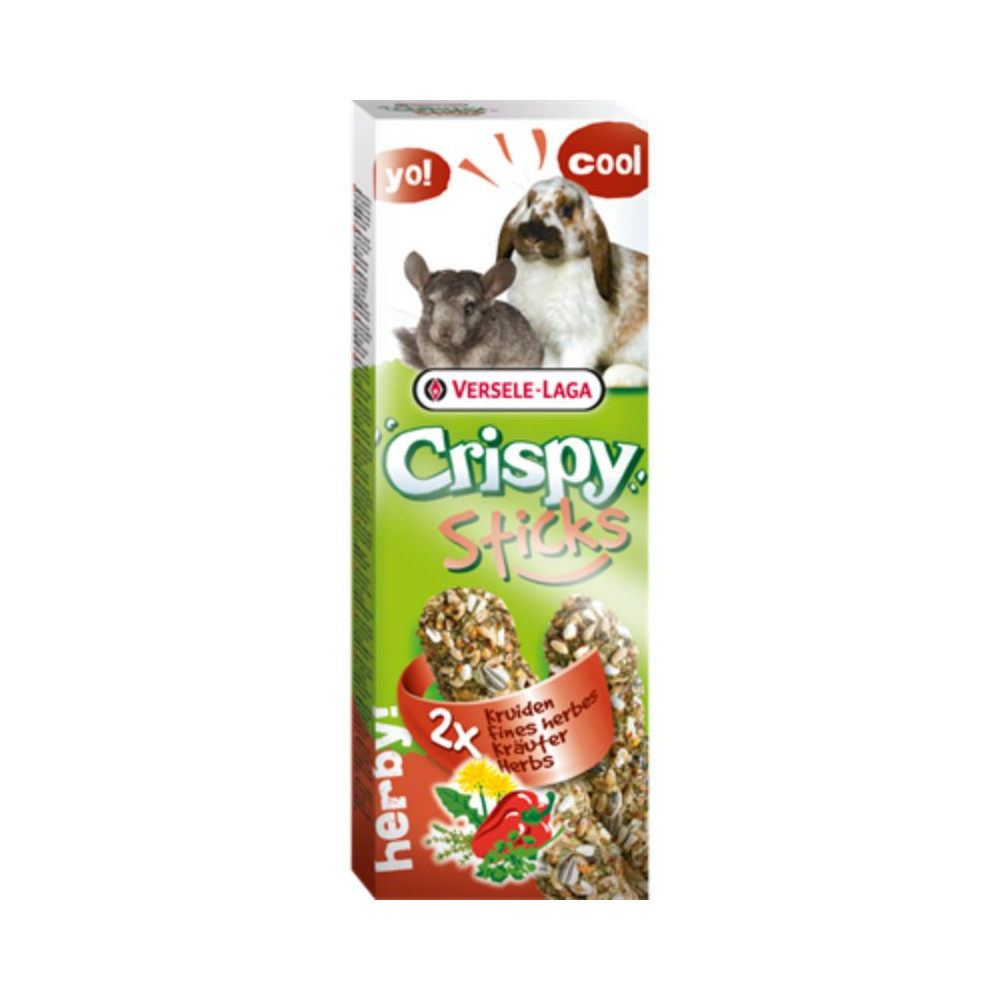 Versele-Laga Crispy Sticks alle Erbe per Conigli e Cincillà - 110 g (2 pz)
