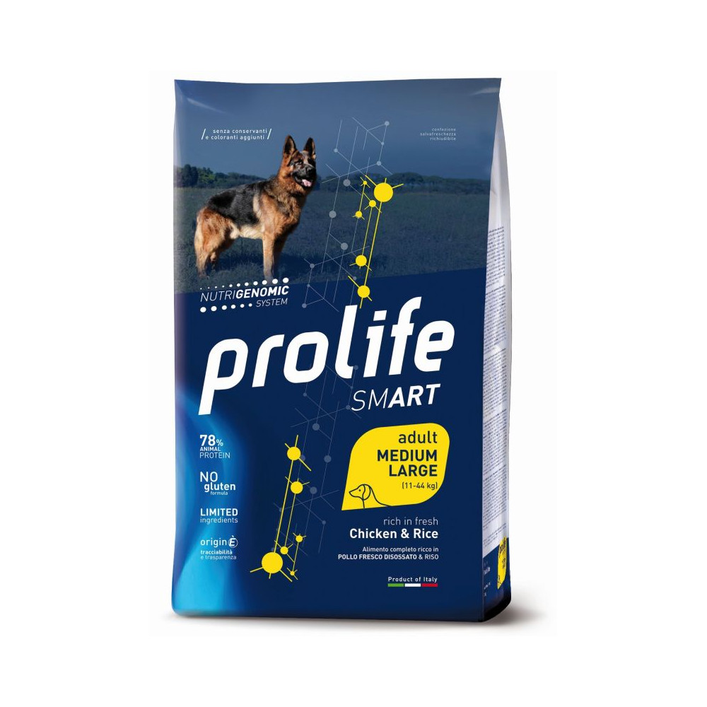 Prolife Smart Dog Adult Medium/Large - Pollo e Riso - 2,5 kg