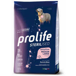 Prolife Sterilised Sensitive Dog Adult Medium/Large - Maiale e Riso - 2,5 kg