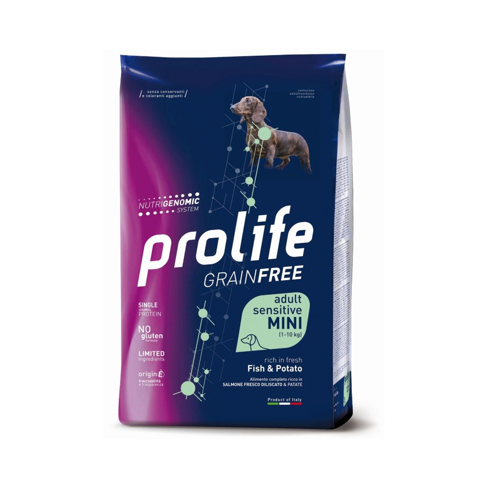 Prolife GrainFree Sensitive Dog Adult Mini - Pesce e Patate - 2 kg