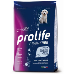 Prolife GrainFree Sensitive Puppy Medium/Large - Sogliola e Patate - 2,5 kg