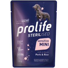 Prolife Sterilised Sensitive Dog Adult Mini - Maiale e Riso - 100 g