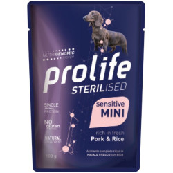 Prolife Sterilised Sensitive Dog Adult Mini - Maiale e Riso - 100 g