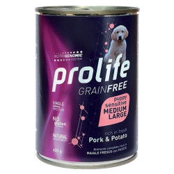 Prolife GrainFree Sensitive Puppy Medium/Large - Maiale e Patate - 400 g