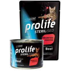 Prolife Sterilised GrainFree Cat Adult - Manzo - 85 g