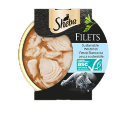Sheba Filets Cat Adult - Pesce Bianco da Pesca Sostenibile - 60 g