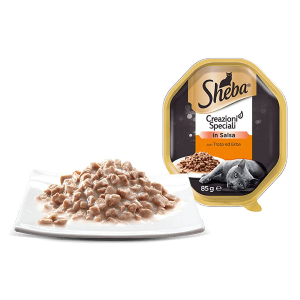 Sheba Creazioni Speciali in Salsa Cat Adult - Trota e Erbe Aromatiche - 85 g