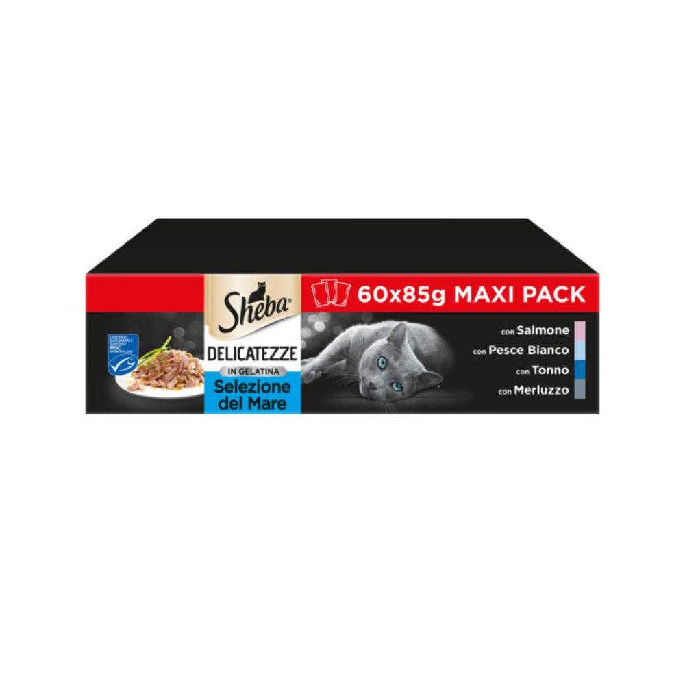 Sheba Selezione in Gelatina Cat Adult - Selezione del Mare - 60 x 85 g