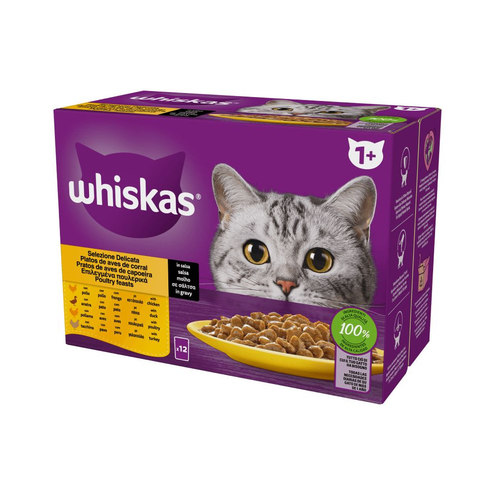 Whiskas Buste Cat Adult - Selezione Delicata - 12 x 85g