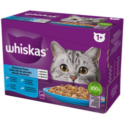 Whiskas Buste Cat Adult - Selezione Pesce - 12 x 85 g